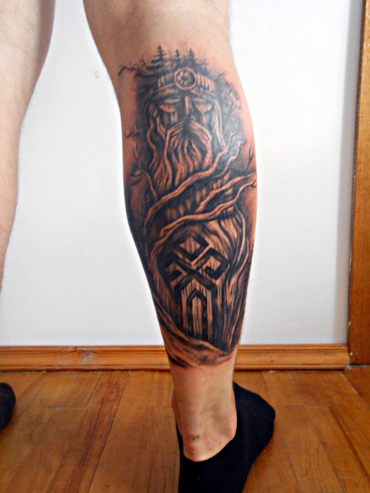 Мужские татуировки на ноге (46 фото)43