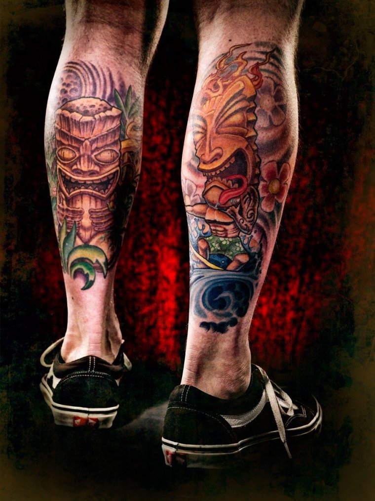 Мужские татуировки на ноге (46 фото)3