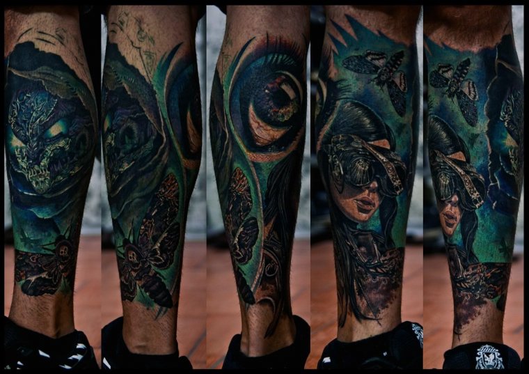 Мужские татуировки на ноге (46 фото)41