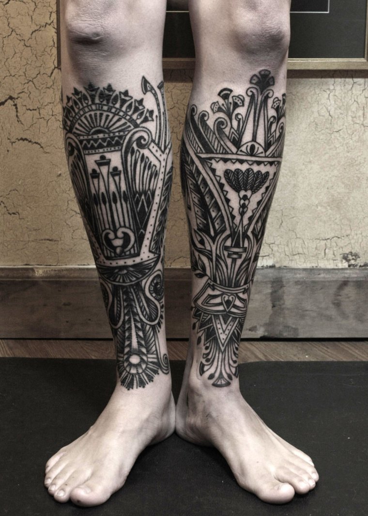 Мужские татуировки на ноге (46 фото)37