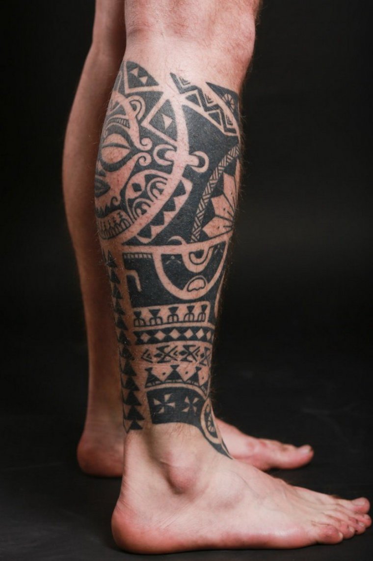 Мужские татуировки на ноге (46 фото)27