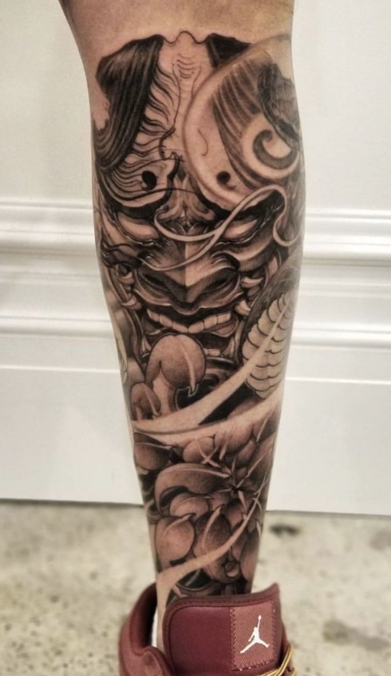Мужские татуировки на ноге (46 фото)38