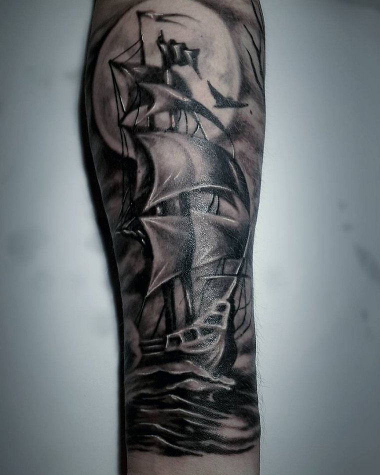 Тату для мужчин на предплечье (44 фото)38
