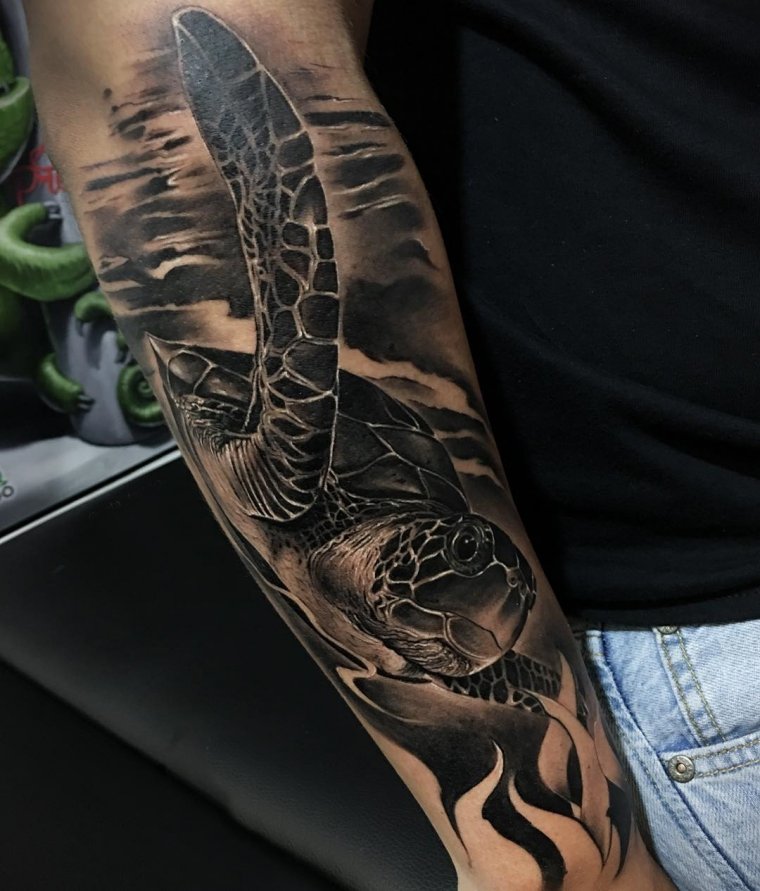 Тату для мужчин на предплечье (44 фото)10