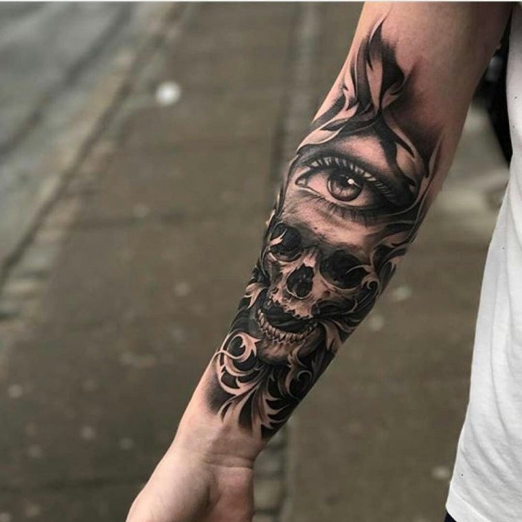 Тату для мужчин на предплечье (44 фото)34