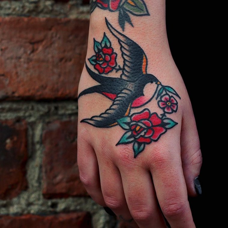 Тату на кисти руки для девушек (38 фото)2