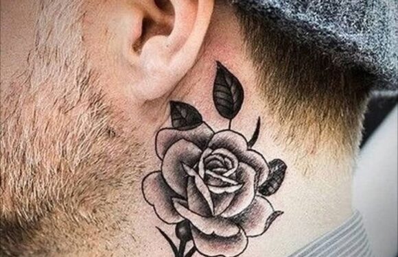 🖤 Татуировки на шею для парней: варианты (40 фото)