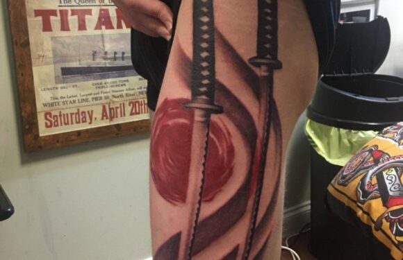 🖤 Тату — катана: японские мечи на татуировках (44 фото)