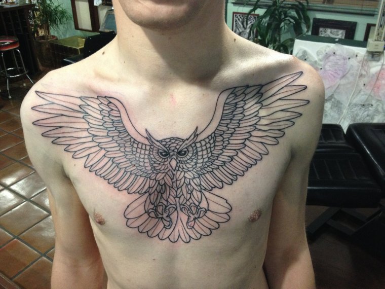 Татуировка крылья на груди (50 фото)20