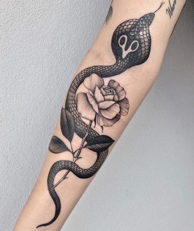 Татуировка змея вокруг руки (48 фото)14