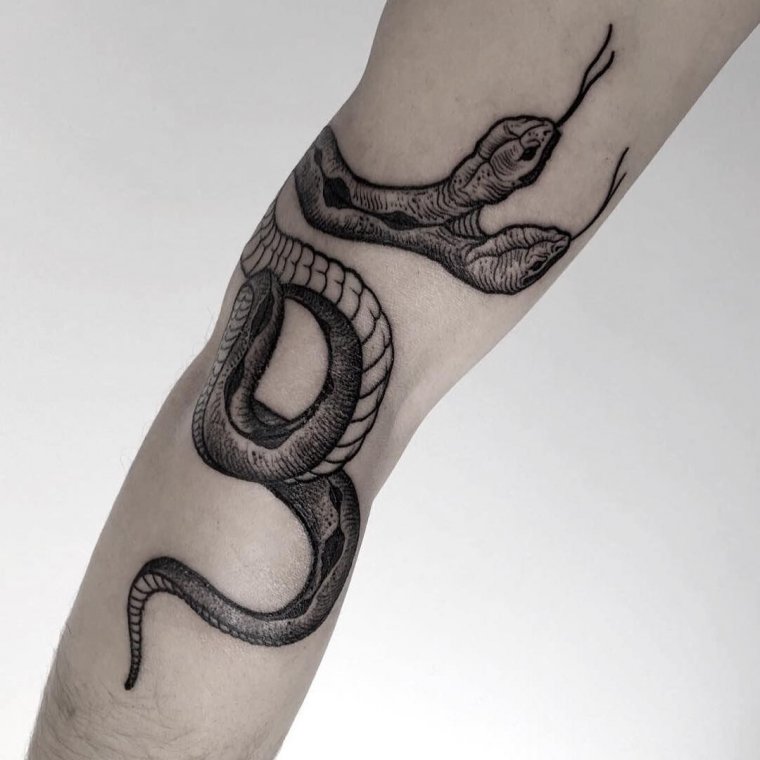 Татуировка змея вокруг руки (48 фото)43