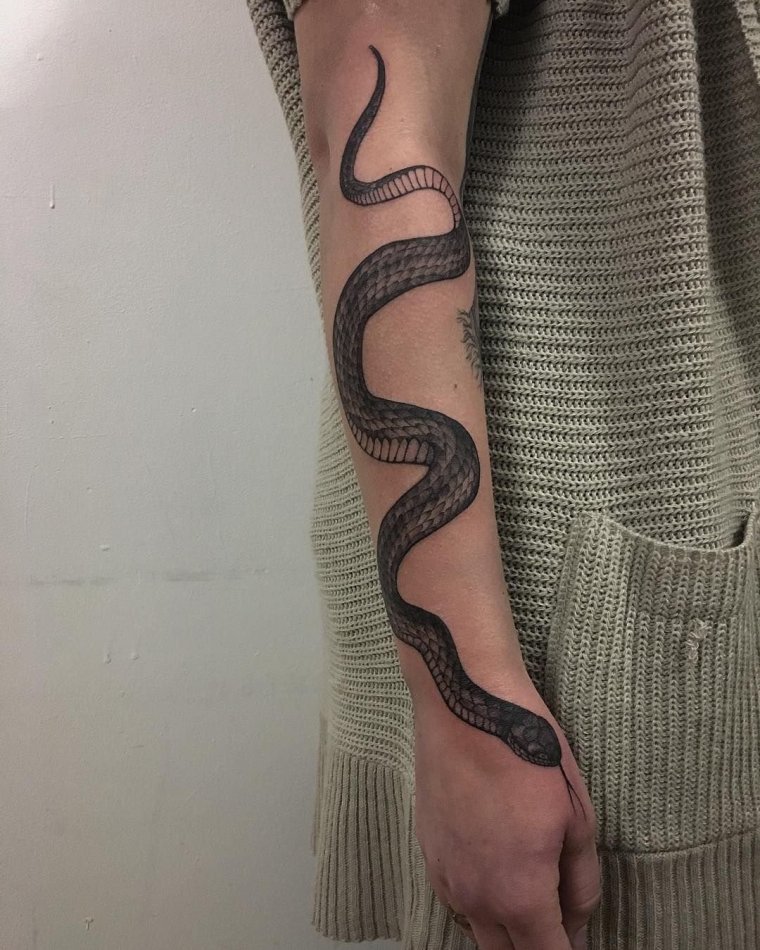 Татуировка змея вокруг руки (48 фото)9