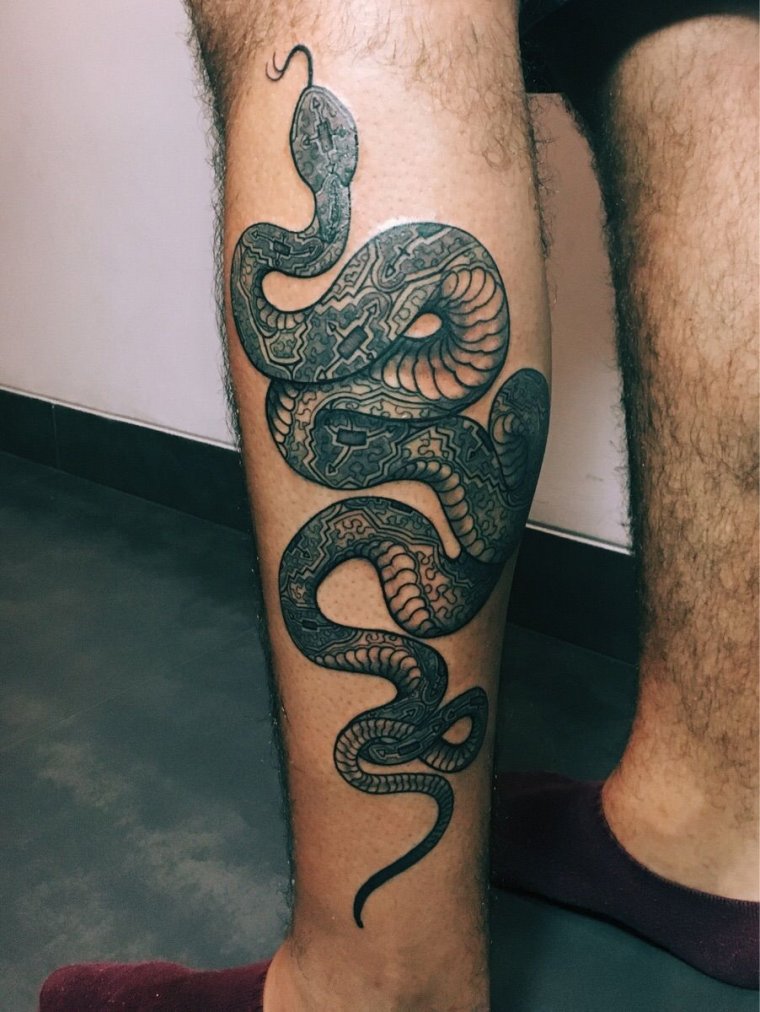 Татуировка змея вокруг руки (48 фото)30
