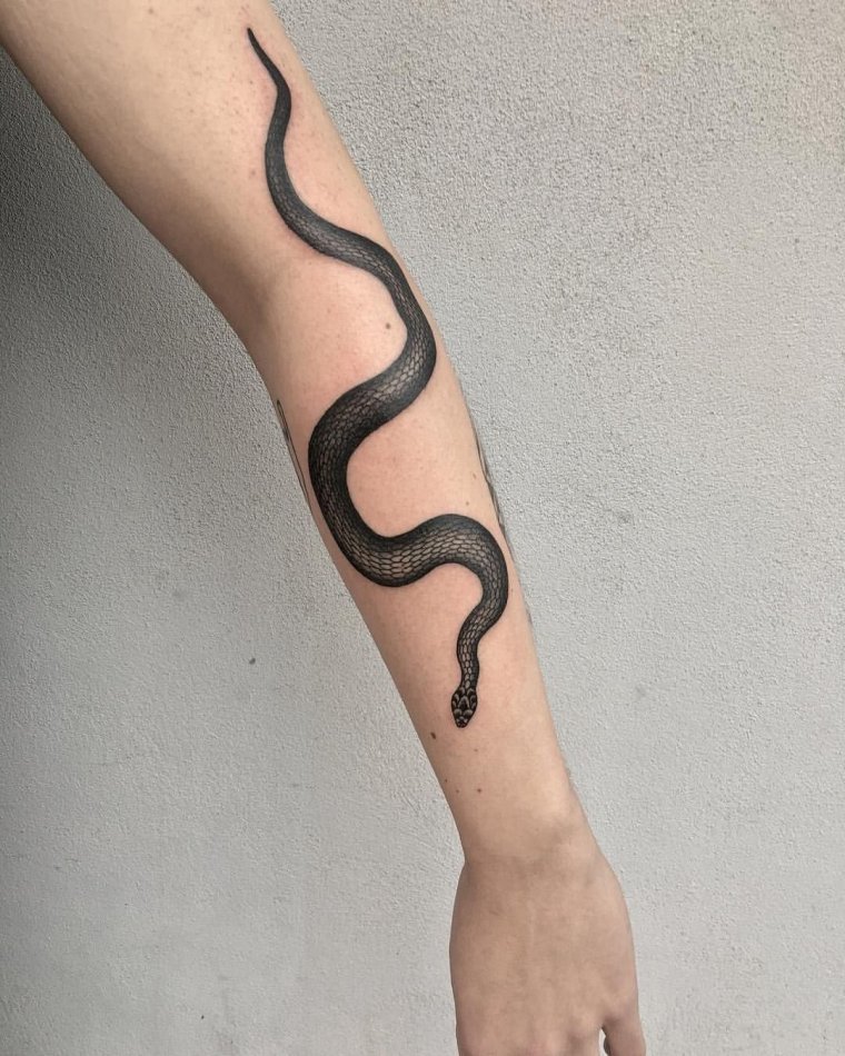 Татуировка змея вокруг руки (48 фото)3