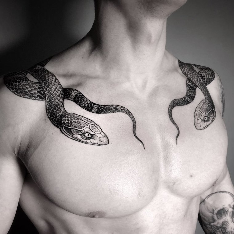 Татуировка змея вокруг руки (48 фото)47