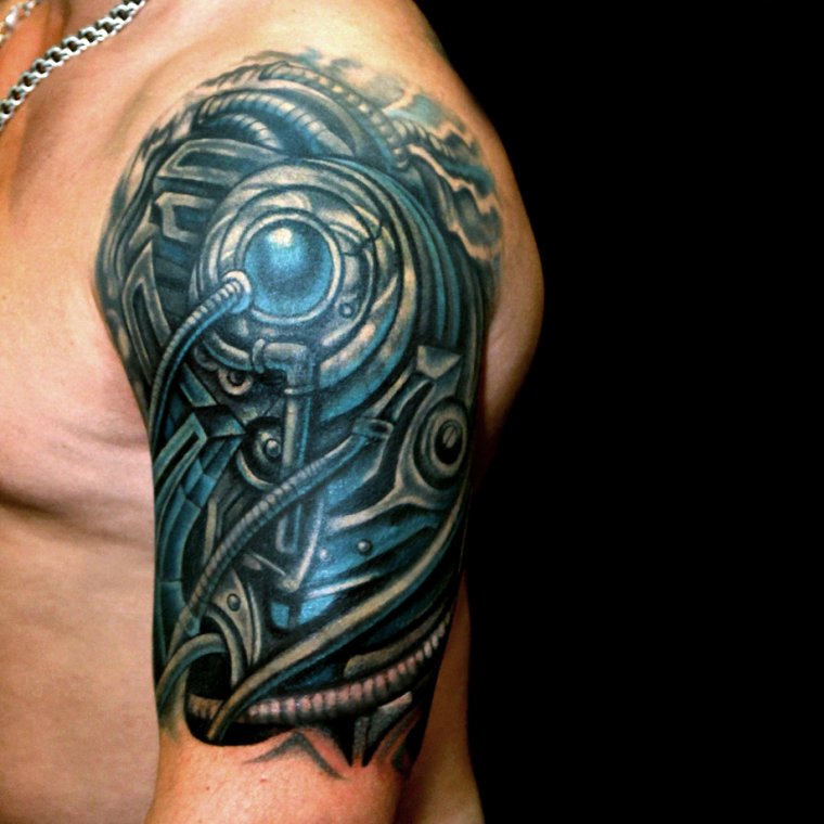 Татуировки для мужчин на плече (39 фото)24