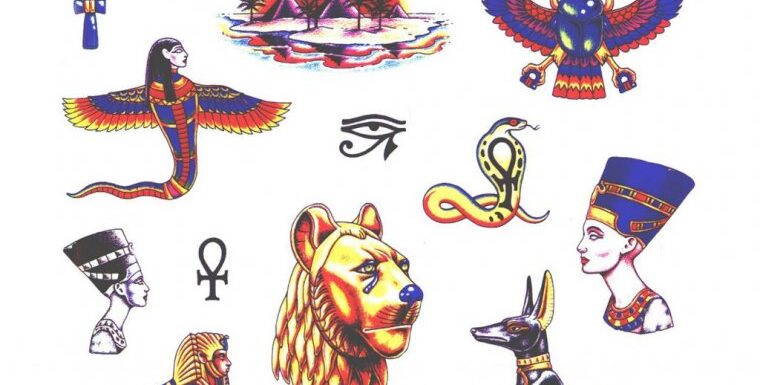 🖤 Египетские тату: эскизы татуировок (47 фото)