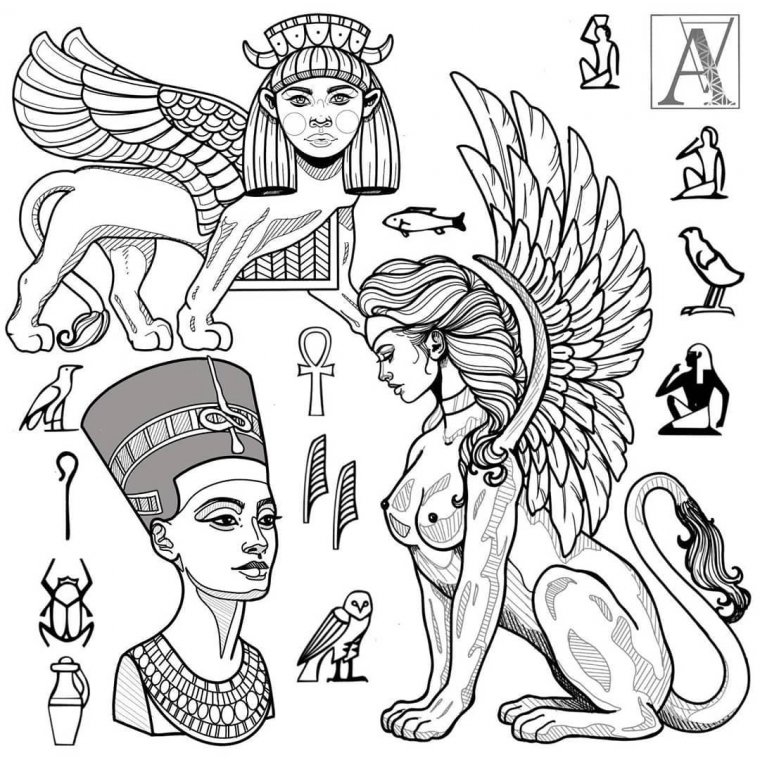 Египетские эскизы тату (49 фото)43