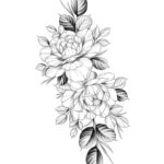 🖤 Черно-белые пионы: эскизы тату с цветами (48 фото) 13 невская маскарадная