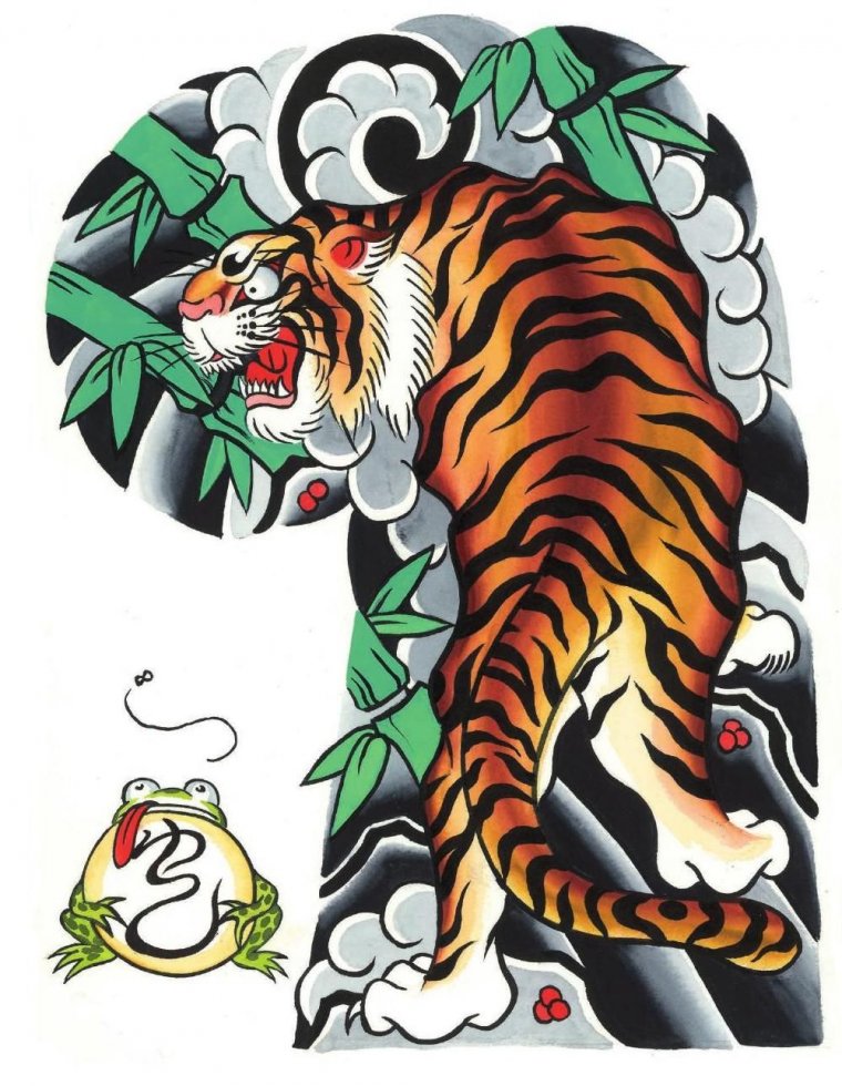 Тату японский тигр (66 фото)4
