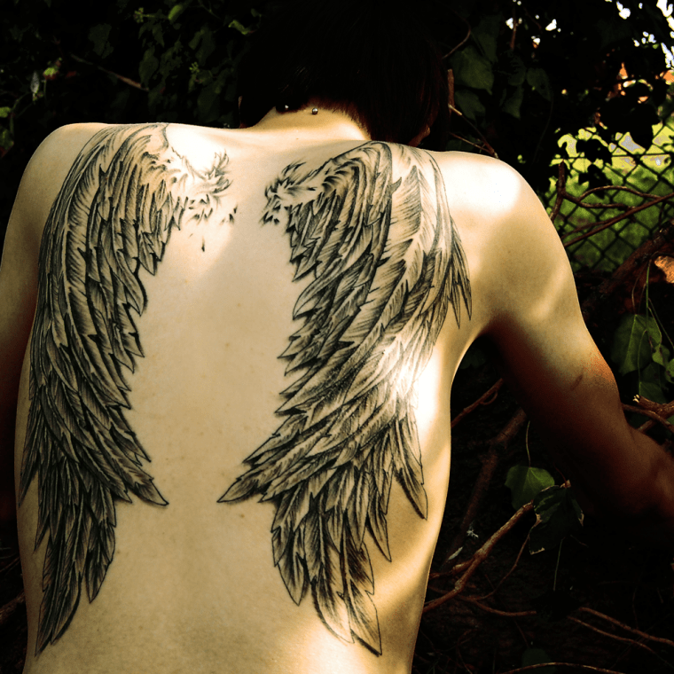 Тату крылья ангела на спине (27 фото)11