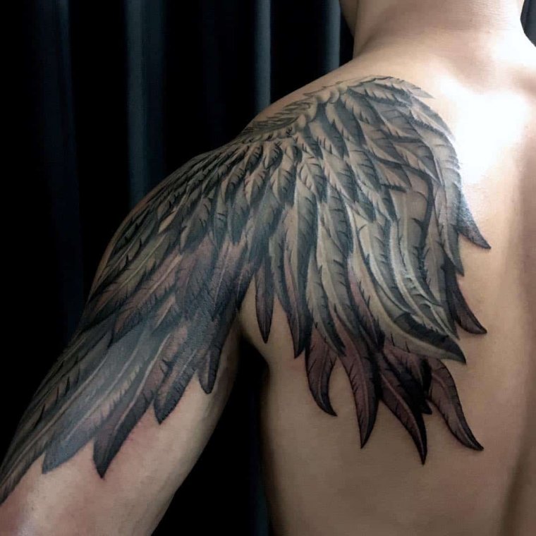 Тату крылья ангела на спине (27 фото)12