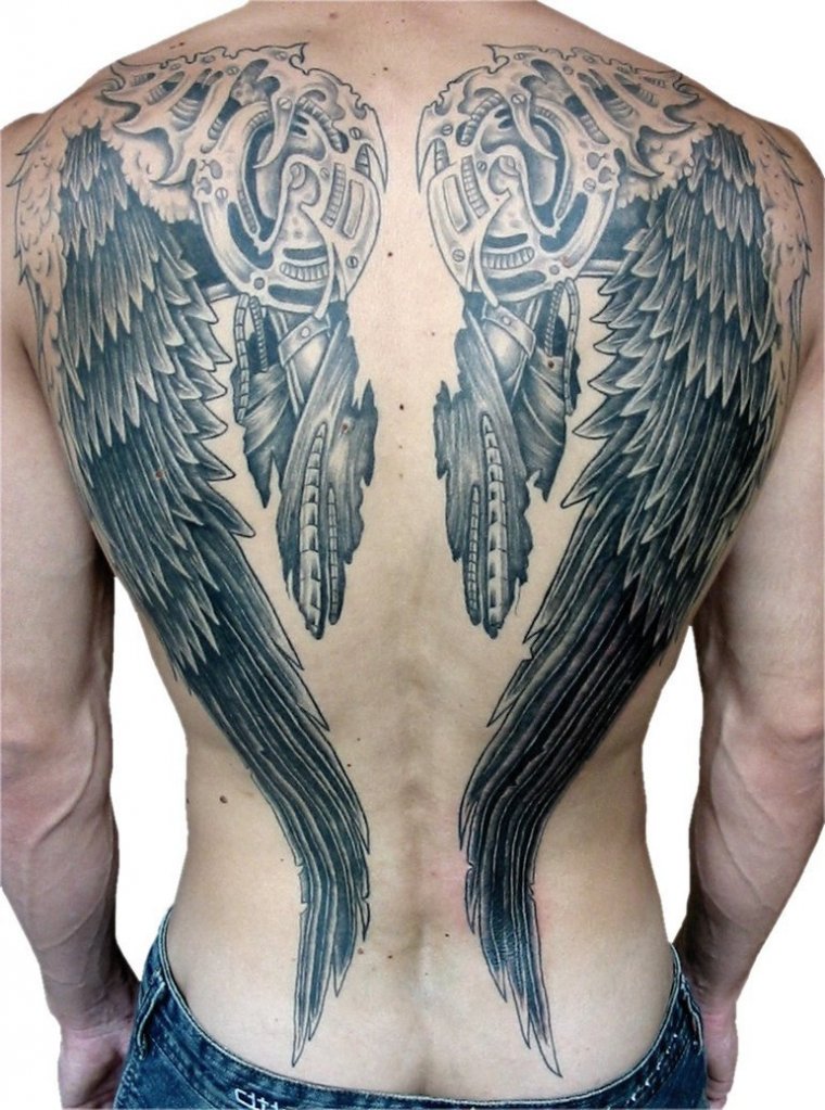 Тату крылья ангела на спине (27 фото)17