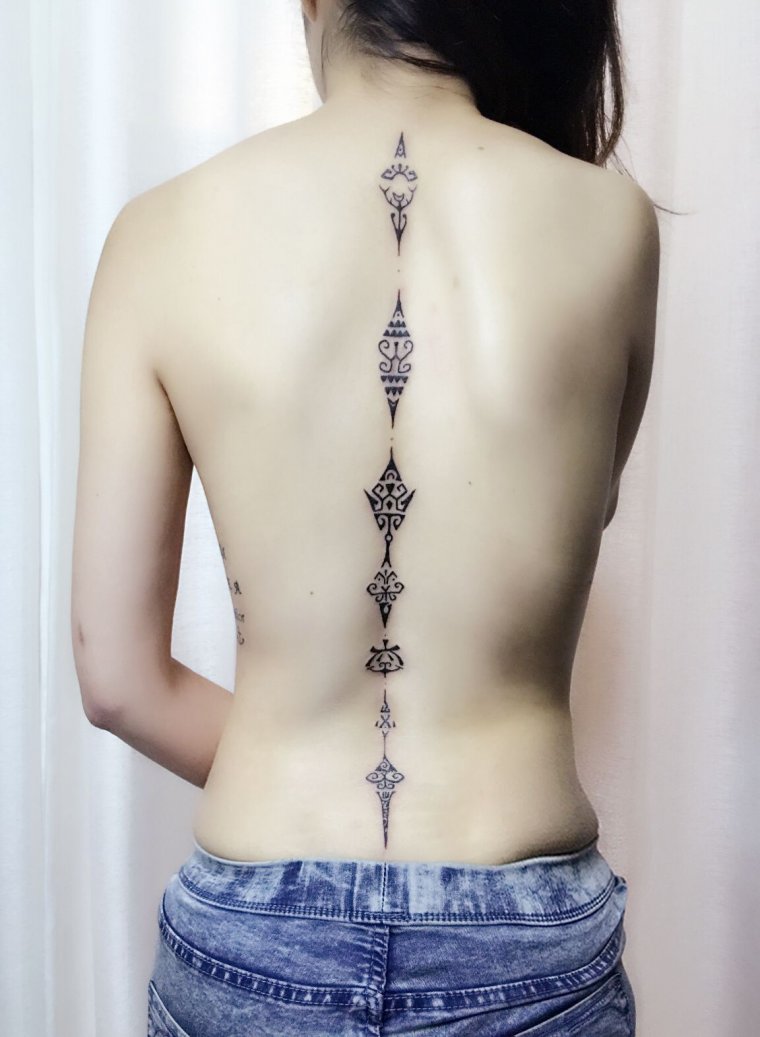 Ornamental Spine Tattoo  Best Tattoo Ideas Gallery