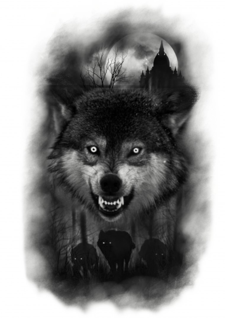 Тату злой волк (49 фото)45