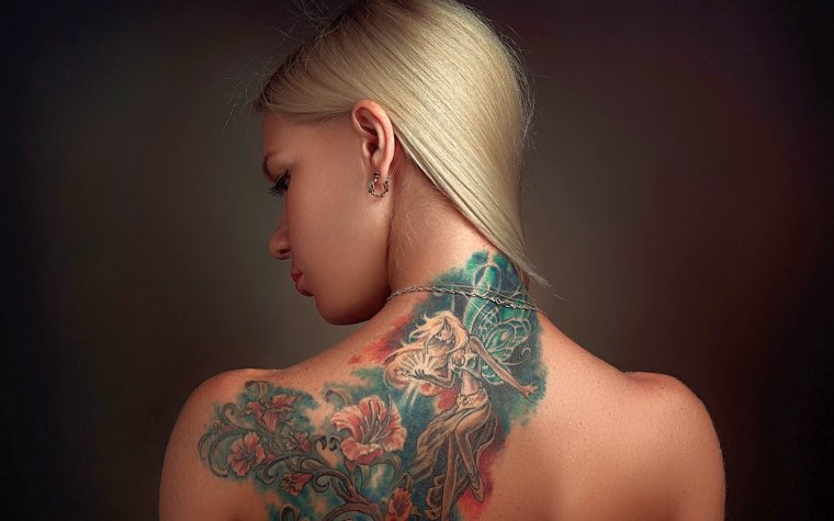 🖤 Тату на спине - женские (48 фото) 467 тату