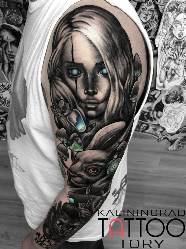 Тату - Алиса в стране чудес (31 фото) 10 Тату