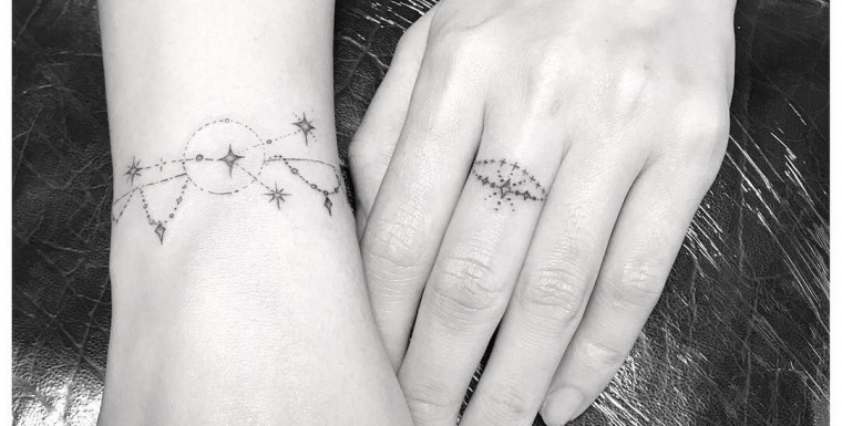 Парные тату браслеты (37 фото)