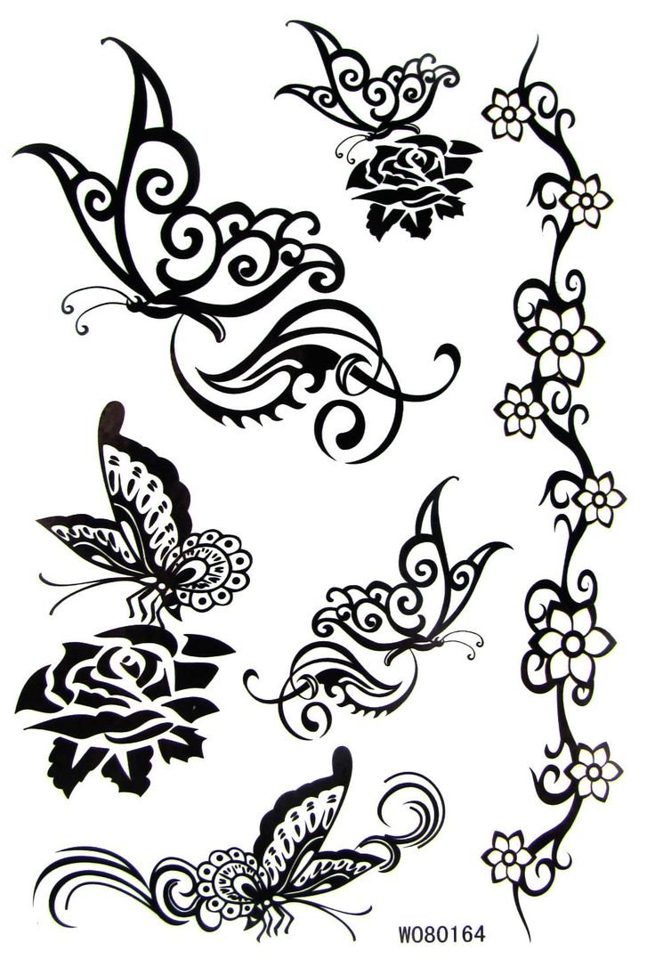 Эскизы бабочек для тату (39 фото) 9 Эскизы бабочек для тату (39 фото)