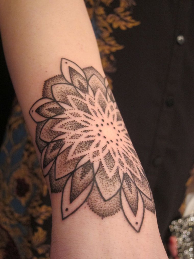 Тату браслет Мандала