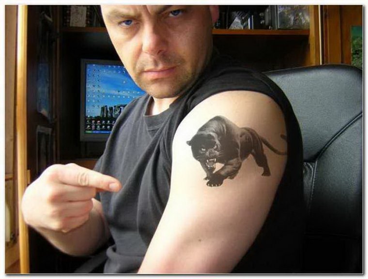 Татуировка пантера мужская