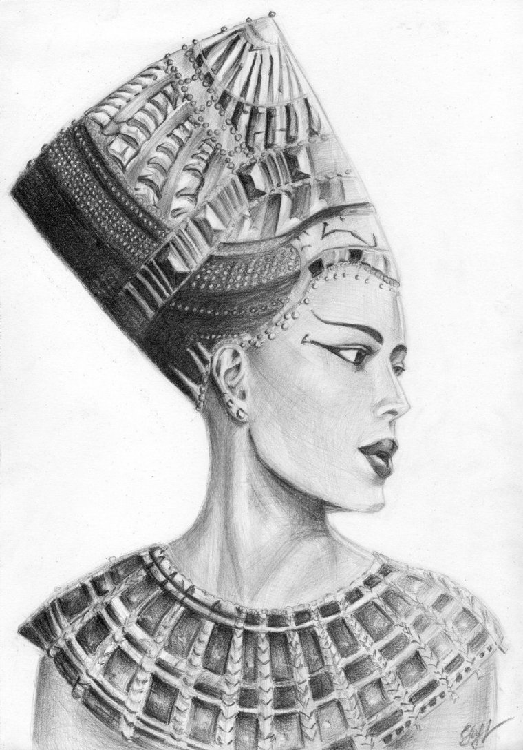 Нефертити царица Египта тату