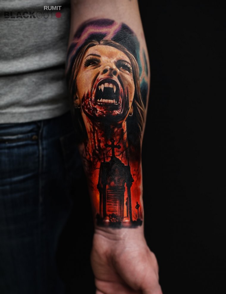 Татуировки Нео-традишнл вампиры
