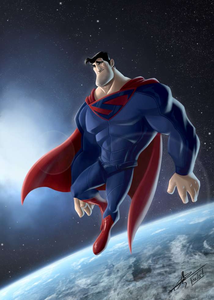 Арты на тему "Супермен" (50 рисунков) 35