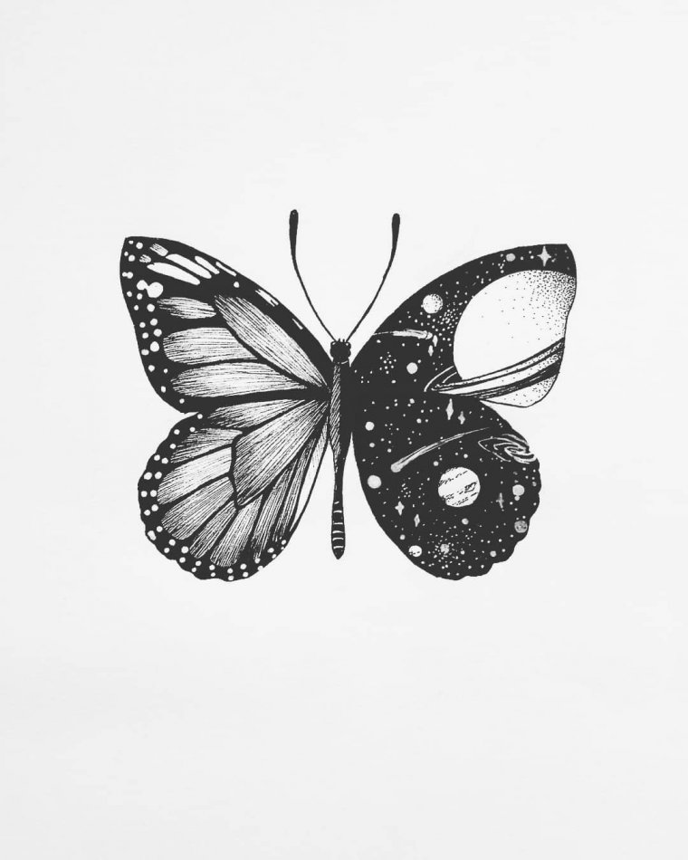 Эскизы бабочек для тату (39 фото) 6 Эскизы бабочек для тату (39 фото) 6 тату
