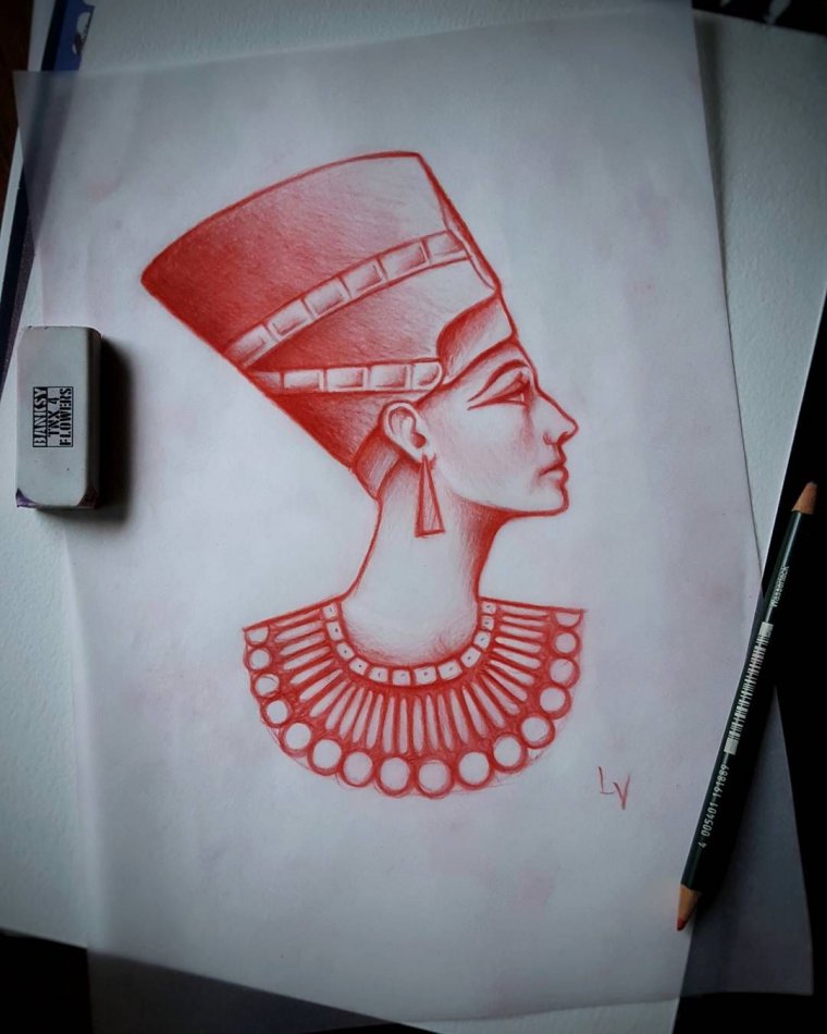Египет эскизы Нефертити