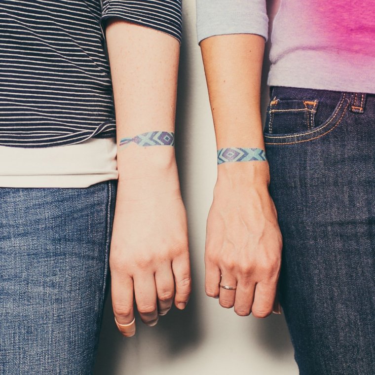 Парные тату браслеты (37 фото) 24 тату