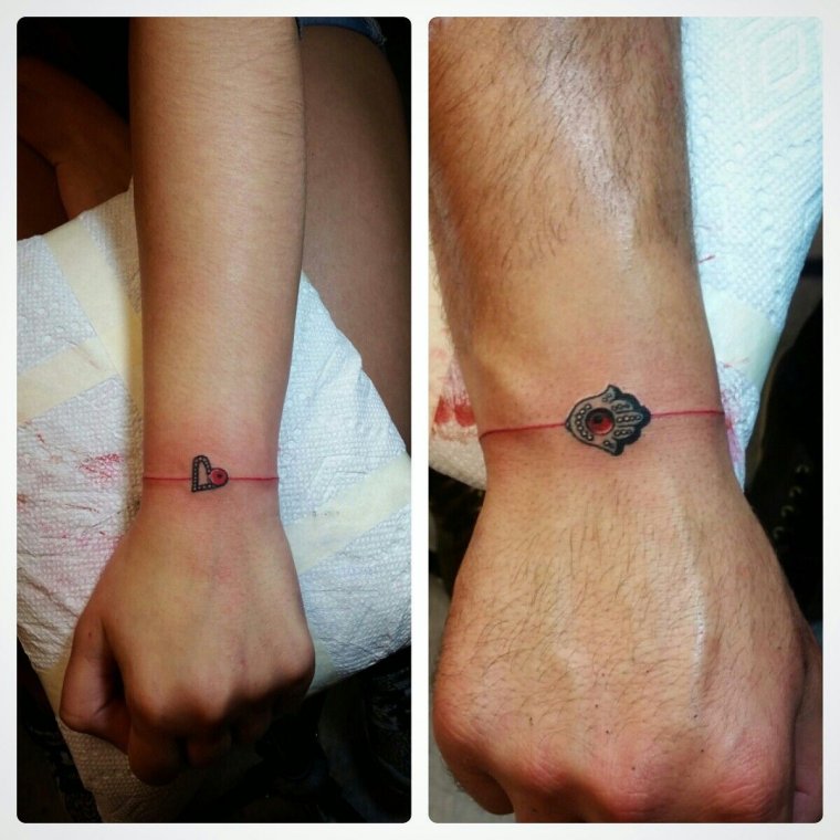 Парные тату браслеты (37 фото) 11 тату