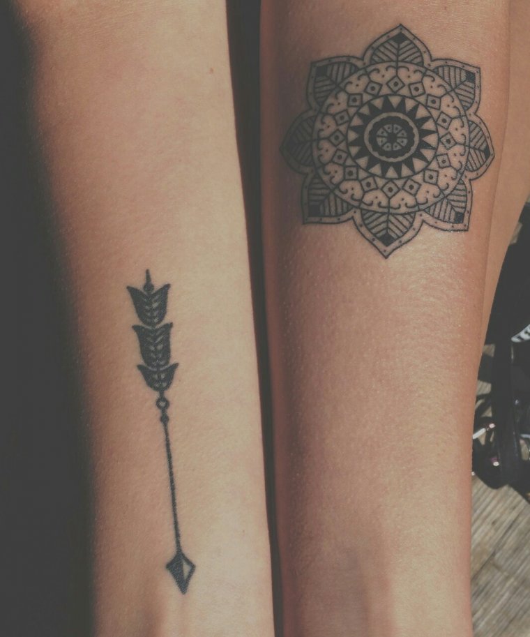 Тату Мандала на запястье эскиз