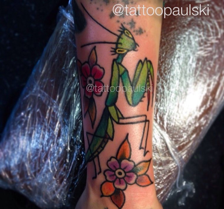 Traditional Tattoo Mantis