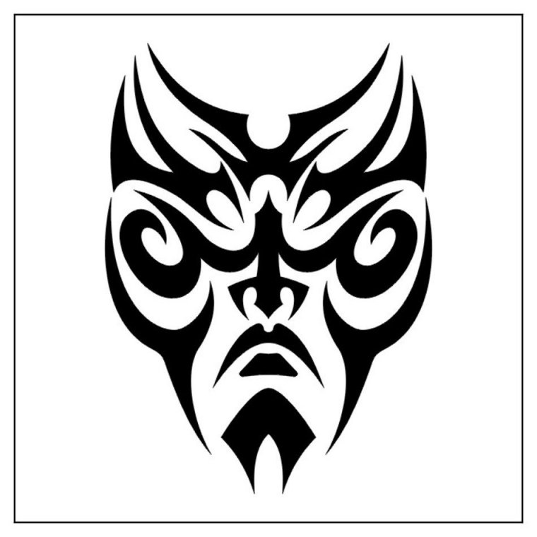 Тату эскизы на лице (48 фото) 1 Тату маски простые