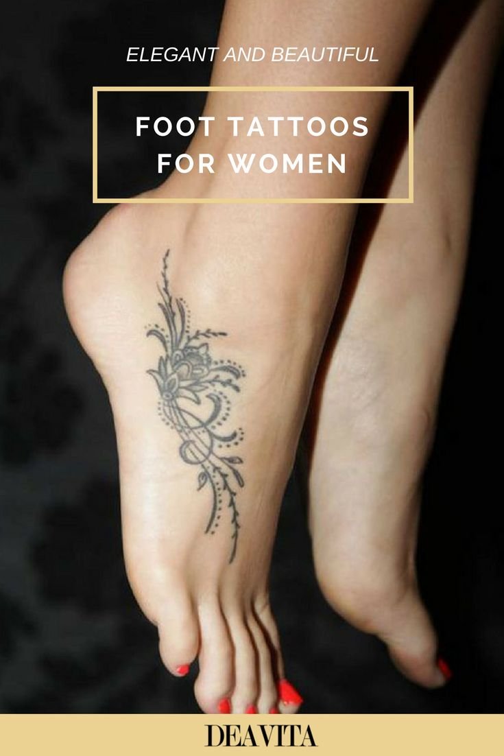 Женские маленькие татуировки на ноге (40 фото)