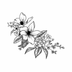 Черно белые эскизы тату - цветы (49 фото) 15