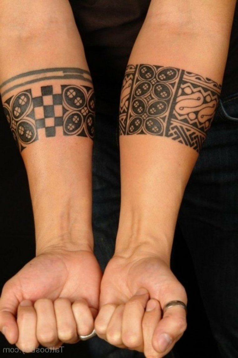 Парные тату браслеты (37 фото) 22 тату