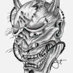 Tattoo sketches of Japanese demons (50 photos) 19 Adria Arjona