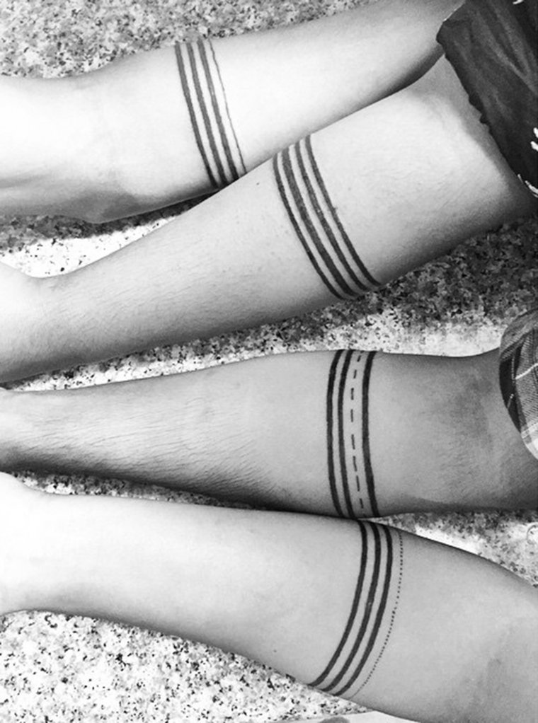 Парные тату браслеты (37 фото) 17 тату